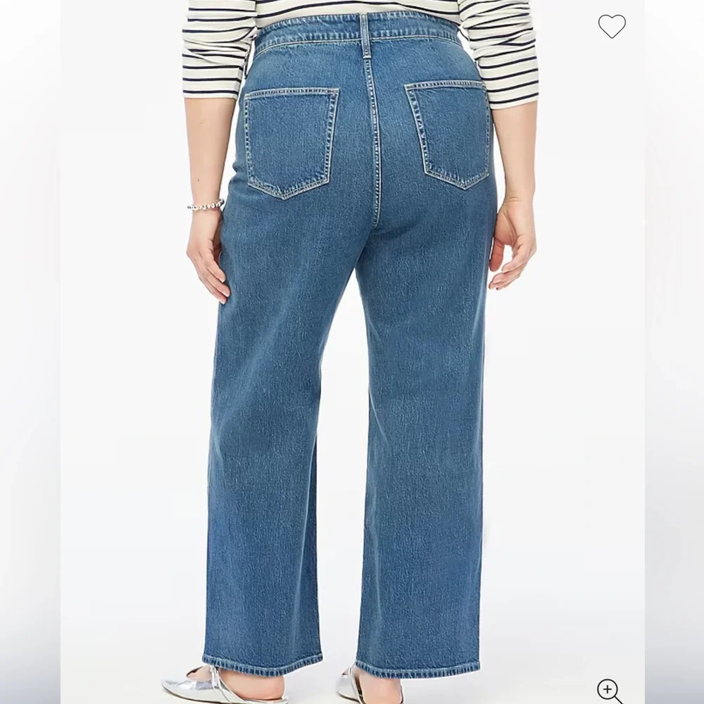 J. Crew Wide Leg Women's Jeans with Front Patch Pockets, size 32T